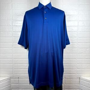 FootJoy Golf Polo Shirt Men 2XL Blue Short Sleeve Activewear Performance